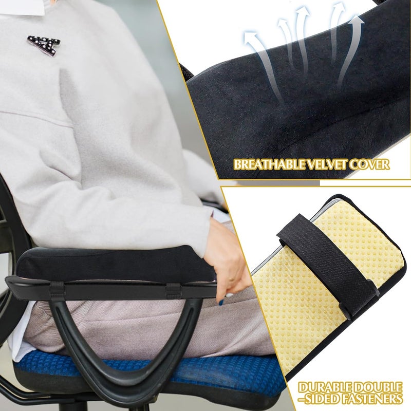 Ysks'hf Office Chair arm Pads,Ergonomic Chair Cushion Help Your arm Rest,Office Chair armrest Cover is Suitable for Computer Chair armrest Pads, Wheelchair armrest Pads(2pcs) - Image 4